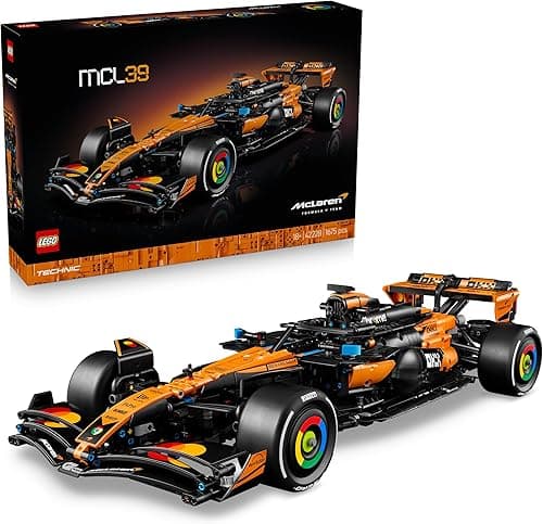LEGO Technic McLaren MCL39 F1 Car Model Kit for Adults - Collectible Formula 1 Building Set w/ V6 Engine, Differential & DRS Activator - Gift Idea for Racing & Motorsport Fans - 42228
