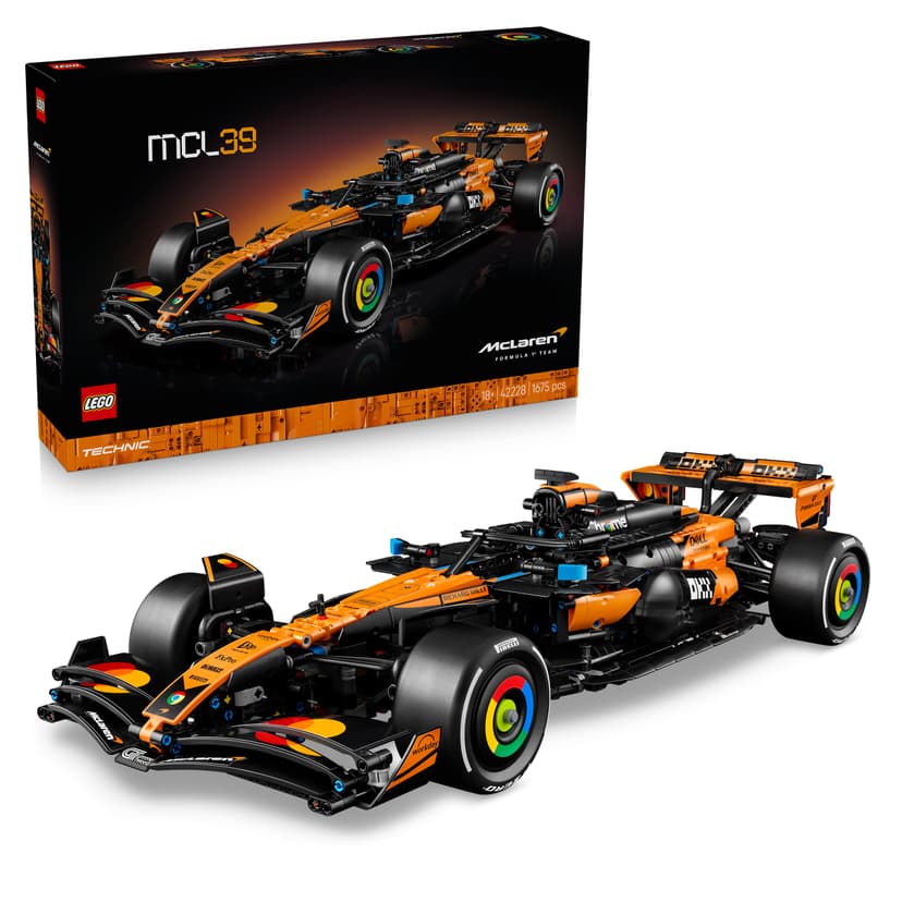 LEGO Technic McLaren MCL39 F1 Car Model Kit for Adults - Collectible Formula 1 Building Set w/ V6 Engine, Differential & DRS Activator - Gift Idea for Racing & Motorsport Fans - 42228 - 1