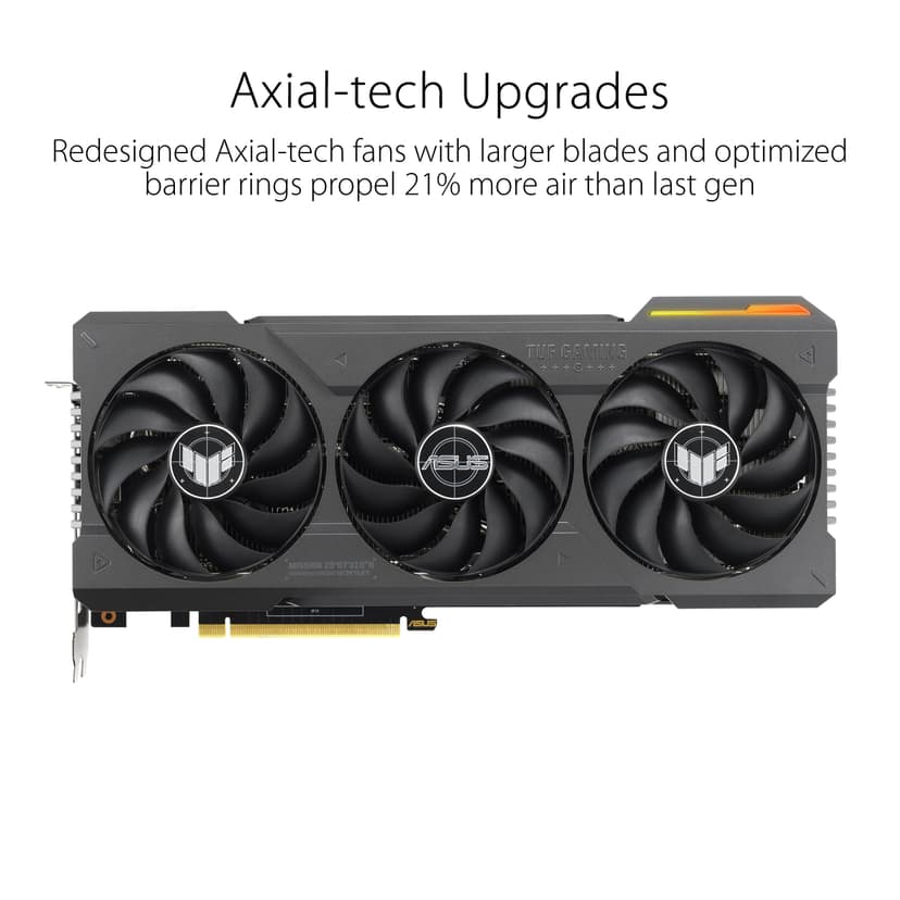ASUS TUF Gaming GeForce RTX 4070 Ti Super 16GB GDDR6X OC Edition Gaming Graphics Card (NVIDIA GeForce RTX4070Ti DLSS 3, PCIe 4.0, 2X HDMI 2.1a, 3X DisplayPort 1.4a, TUF-RTX4070TIS-O16G-GAMING, Black) - 2