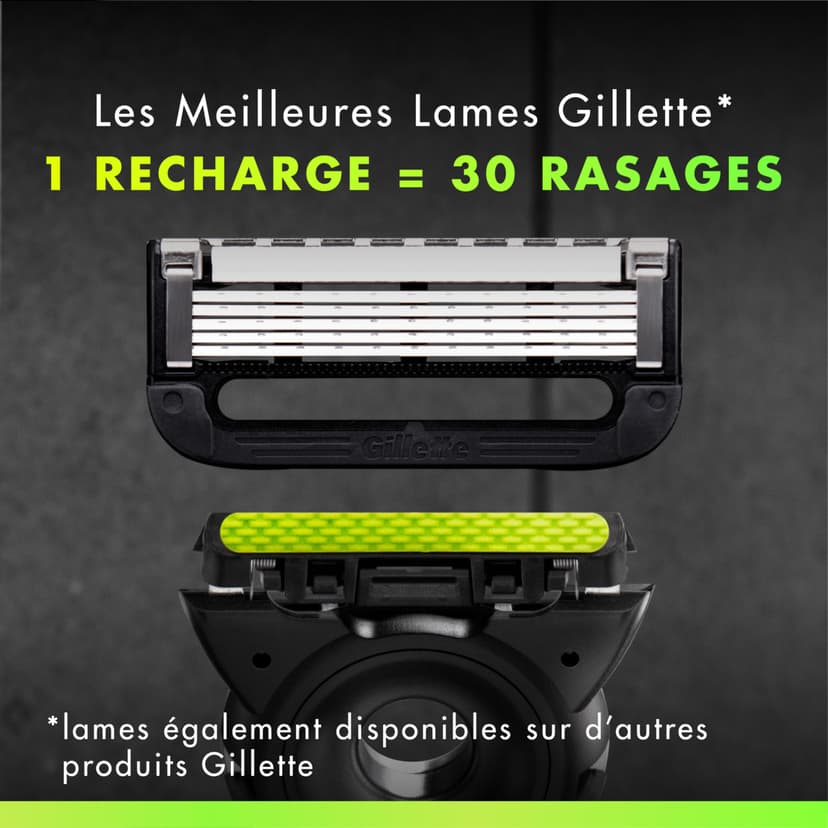 Gillette Labs Rasoir Homme Avec Barre Exfoliante Champion Gold, Manche Réutilisable Et 5 Cartouches De Recharge GilletteLabs A 5 Meilleures Lames De La Marque, Rasage Confortable Du Visage - 6