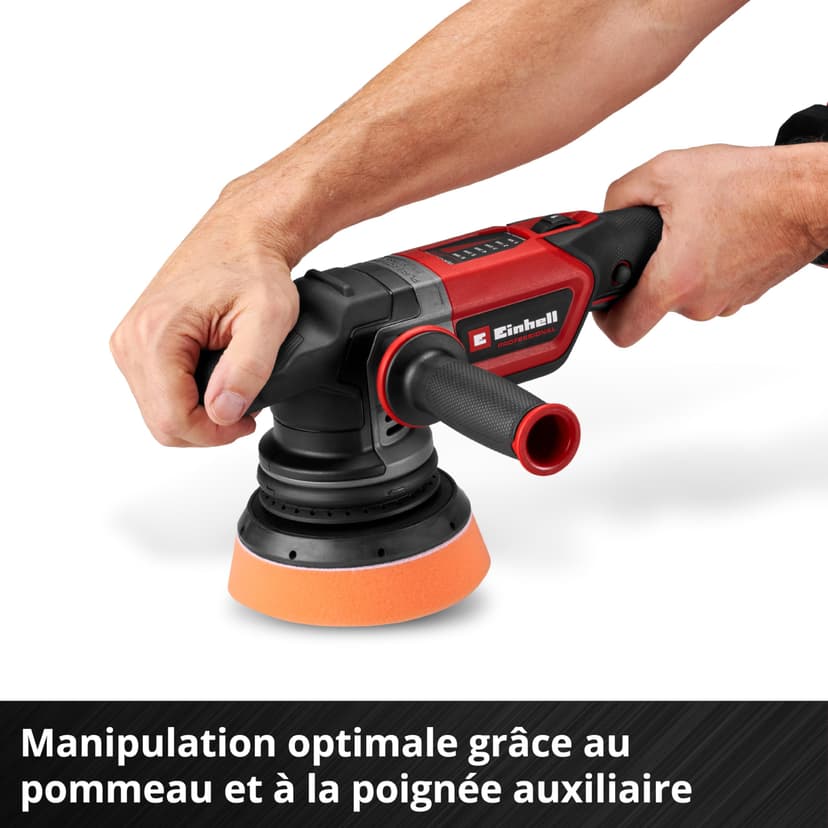 Einhell Professional Polisseuse excentrique sans fil CP-EP 18/125 Li BL-Solo Power X-Change (18 V, plateau 125 mm, moteur Brushless, vitesse de rot. 500-3 800 tr/min, avec 3 disques, sans batterie) - 8