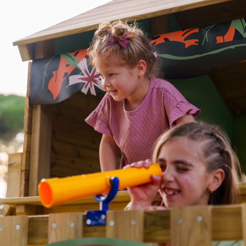 Disney Le Roi Lion Quest Aire de Jeux de Wickey - Structure d'escalade, Tour d'escalade, Jeux de Jardin pour Enfants - Aire de Jeux extérieure en Bois avec bac à Sable - 8