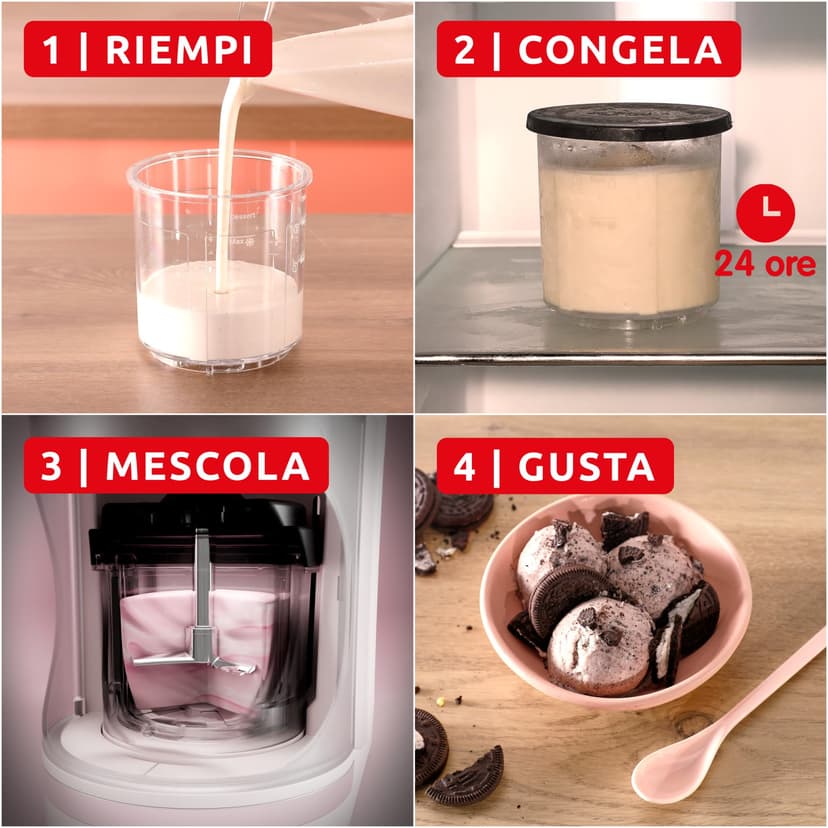 Moulinex Dolci, Ice maker, 10programs, Automatic cleaning, 1-Step Perfector Technology, MJ6038F0 - 4