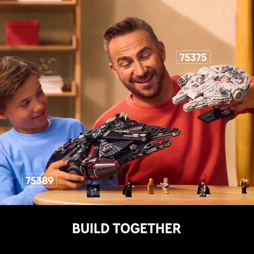 LEGO Star Wars 75375 Millenium Falcon - Collectible Starship Building Set for Adults - incl. a Display Stand & Nameplate for Fun Desk Decor - Gift for A New Hope Fans - 6