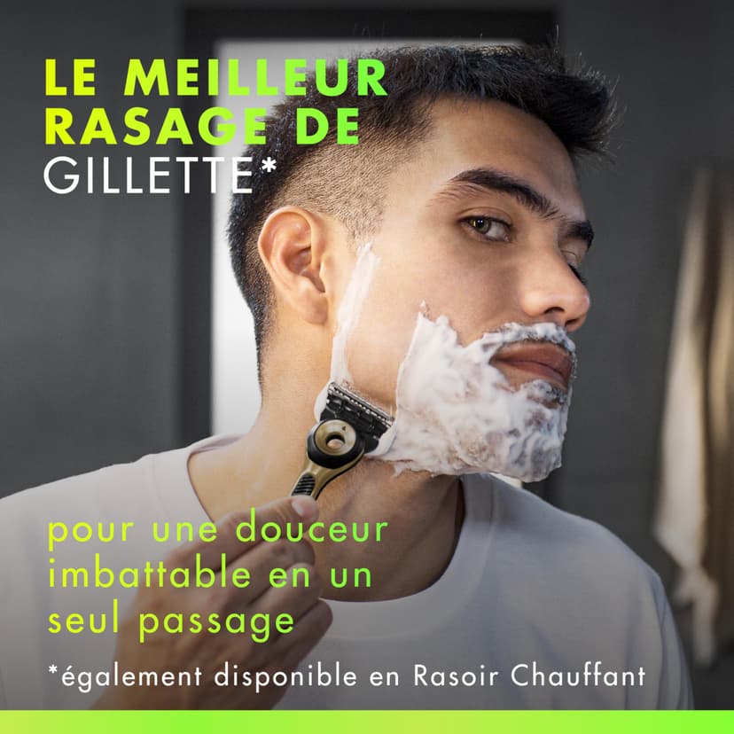 Gillette Labs Rasoir Homme Avec Barre Exfoliante Champion Gold, Manche Réutilisable Et 5 Cartouches De Recharge GilletteLabs A 5 Meilleures Lames De La Marque, Rasage Confortable Du Visage - 2