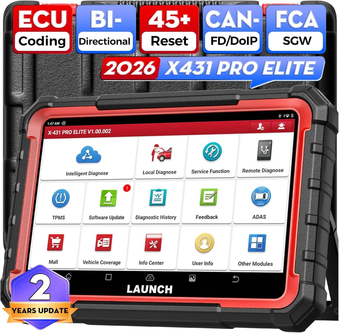 LAUNCH X431 Pro Elite OBD2 Diagnostic Tool Scanner,ECU Coding&Bi-Directional,Actuation Test,Full System Diagnostics,45+ Service Functions,CANFD & DOIP,SGW License Function,Expand Module,2 Years Update