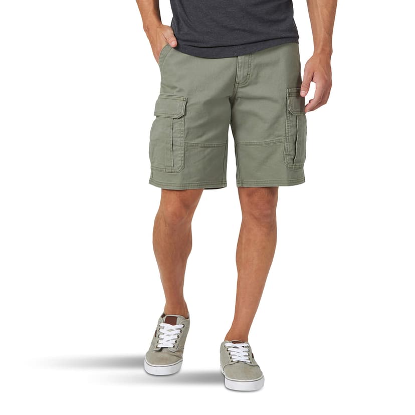 Wrangler Authentics Men's Classic Cargo Stretch Short, Dusty Olive, 34 - 1