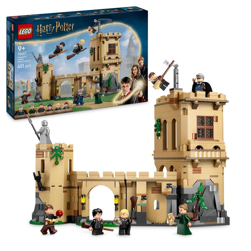 LEGO Harry Potter Hogwarts Castle: Flying Lessons Set with 6 Collectible Minifigures incl. Draco Malfoy & Professor McGonagall, Role Play Toy for Wizarding World Fans, 9+ Year Old Boys & Girls, 76447 - 1