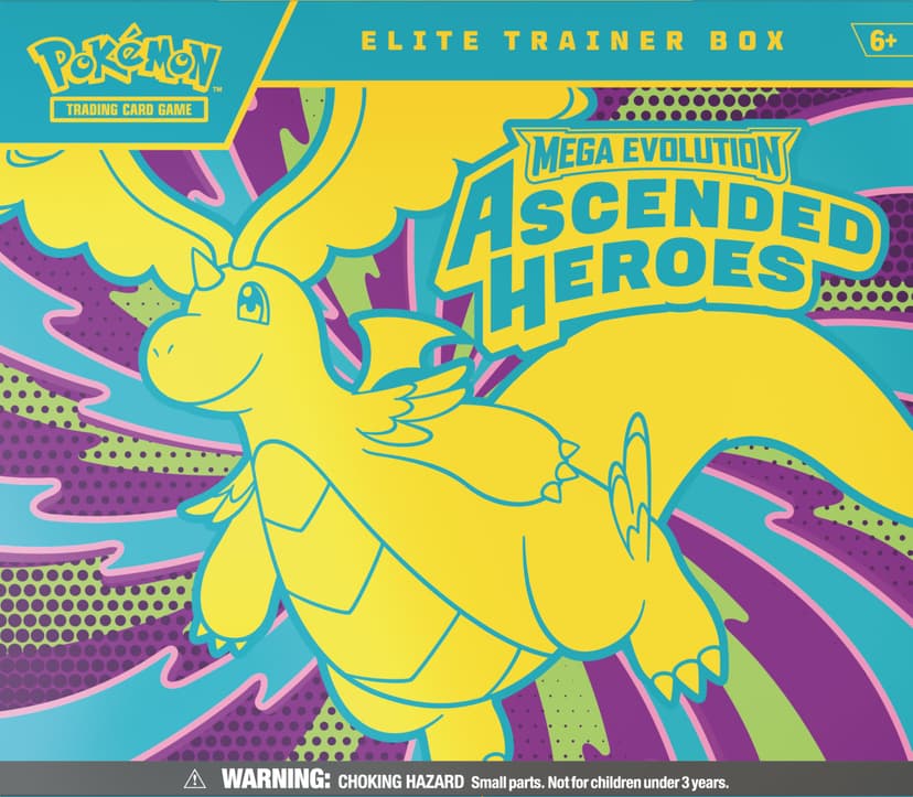 Pokémon TCG: Mega Evolution—Ascended Heroes Elite Trainer Box (1 Full-Art Promo Card, 9 Booster Packs & Premium Accessories) - 1