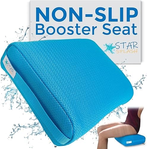 STAR SPLASH Hot Tub Booster Seat, 15 x 12 x 5 Inches - Hot Tub Pillow with Non-Slip Micro Dot Bottom and 6 Weighted Sections - Quick Dry Bath Accessories for Indoor or Outdoor Spa