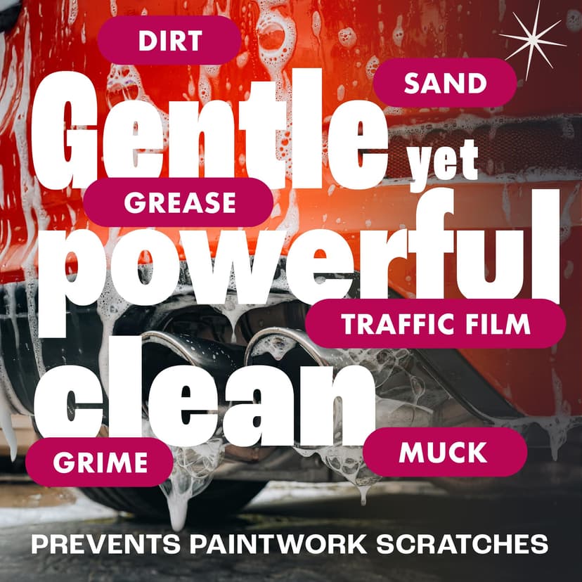 Dirtbusters Snow Foam Shampooing Mousse Nettoyant pour Entretien Professionnel de Voiture, avec Haute Brillance et Parfum Cerise - Lavage Auto pour Lance Canon Mousse De Neige, 5 litres - 6