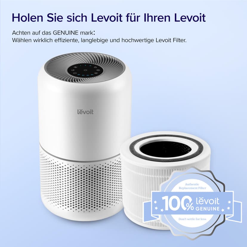 LEVOIT Air Filter Replacement for Core 300S and Core 300 Air Purifier, HEPA Filter, High Efficiency Active Carbon Filter and Pre-Filter, Against 99.97% Allergens, Dust, Pollen, Smoke, Color - 2