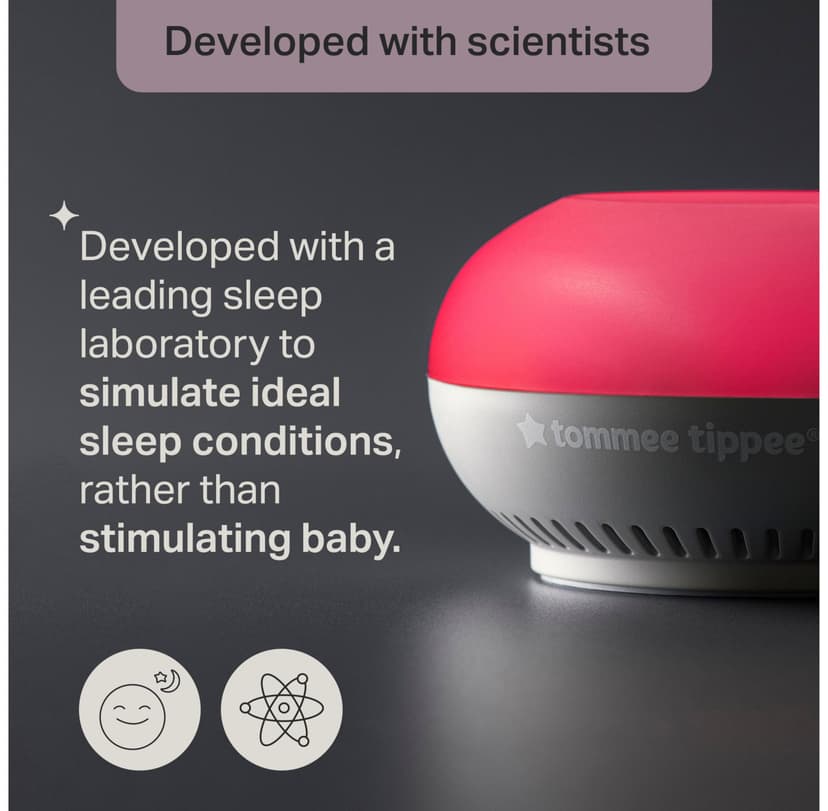 Tommee Tippee Dreammaker aide au Sommeil pour Bébé, scientifiquement prouvé pour aider les bébés à mieux dormir, bruit rose, veilleuse rouge, capteur de pleurs intelligent - 5