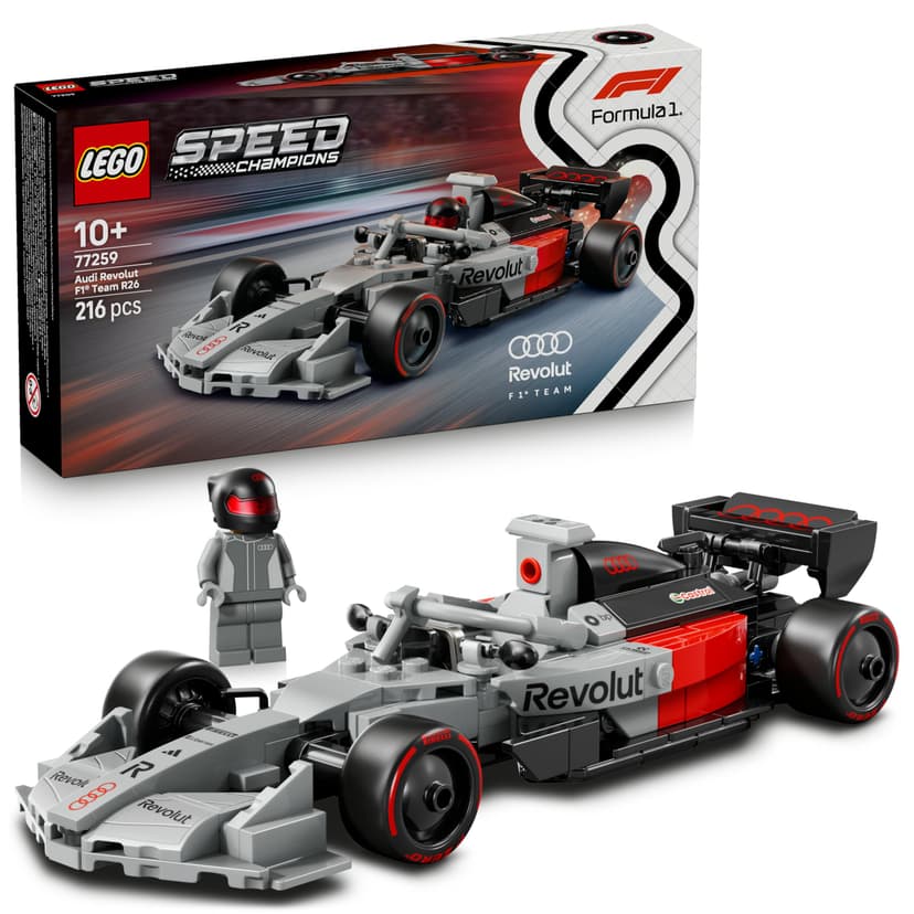 LEGO Speed Champions Voiture de Course Audi Revolut F1 Team R26 - Jouet - Maquette avec Minifigurine Collector de Pilote - Cadeau d'anniversaire pour Garçon 10 Ans & Ado Fan de Sport Automobile 77259 - 1