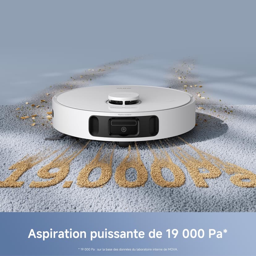 Mova E40 Ultra Robot Aspirapolvere e Lavapavimenti 19000Pa con Svuotamento Automatico, Autopulizia Panno, Sollevamento 10.5mm e Rilevamento Ultrasuoni Tappeti - 2