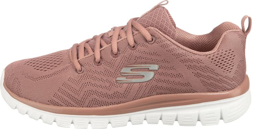Skechers Women's Graceful Get Connected Sneaker, Mauve Mesh Trim, 5 UK - 3