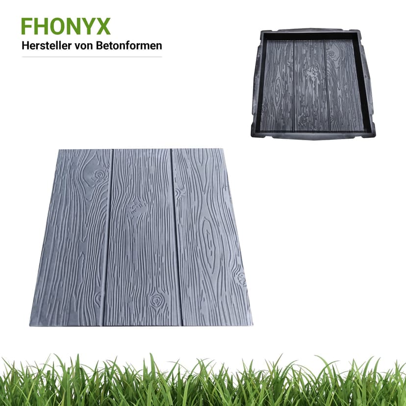 FHONYX 2 PCS Moules à béton 40x40x5cm, De Dalles De Pavage, En Planche De Béton, Imitation De Bois, pelouse jardin, décoration jardin, chemin, Bricolage, pavés, Réutilisable, coulage - 3