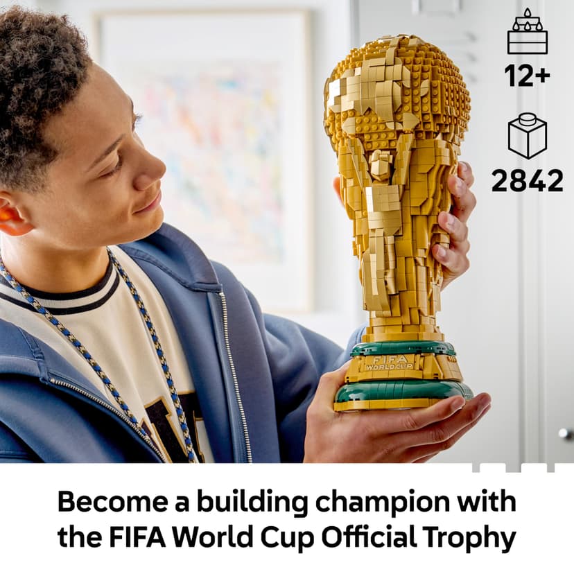 LEGO Editions FIFA World Cup Official Trophy Toy - 3D DIY Model Kit w/a Collectible Minifigure - Football Gift for 12+ Year Old Boys, Girls & Adult Sports Fans - 43020 - 2