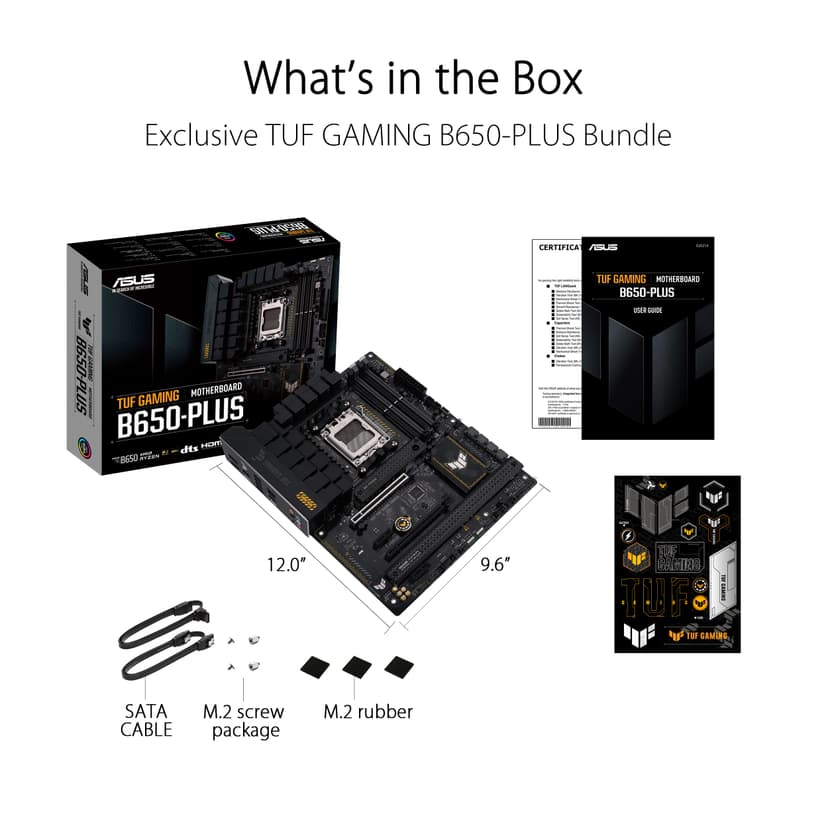 ASUS TUF GAMING B650-PLUS AMD Ryzen AM5 ATX motherboard, 14 power stages, PCIe 5.0 M.2 support, DDR5 memory, 2.5 Gb Ethernet, USB4 support and Aura Sync - 2