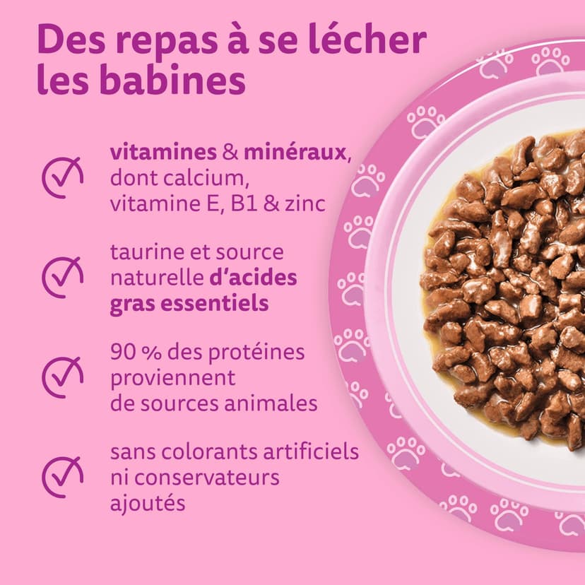 WHISKAS Aliment humide en sauce Chat junior 84x85g Les Repas Classiques - 4
