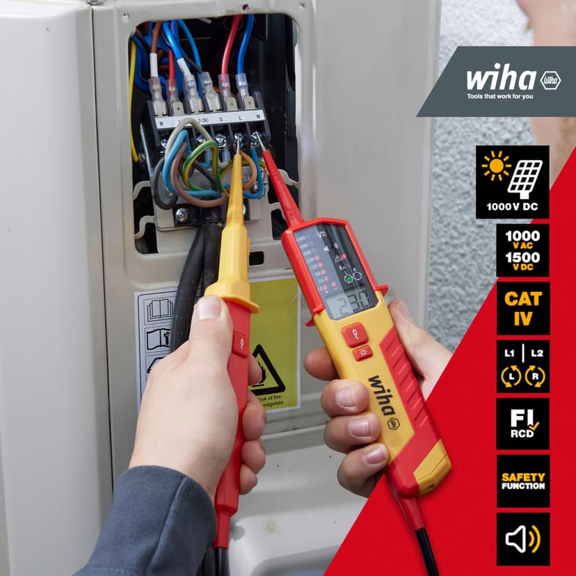 Comprobador de tensión y continuidad 0.5-1,000 V AC, CAT IV incl. 2x AAA batteries - SB 255-17 voltage and continuty tester 0.5-1.000V AC - 7
