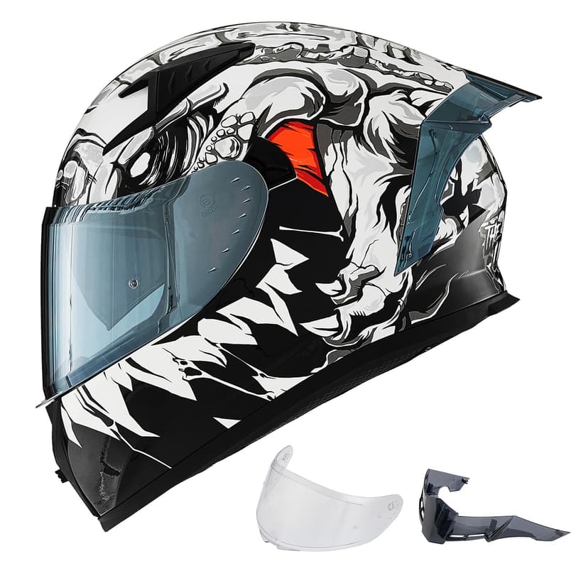 ILM Casque Moto Intégral pour Homme et Femme-Casque de Mo… - 1