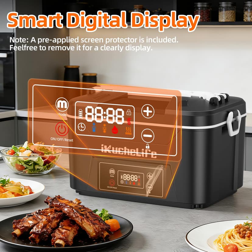 Heated Lunch Box Cordless Electric Lunch Box for Adults - 2