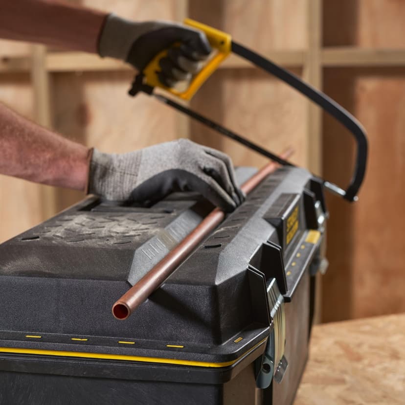 STANLEY FATMAX Waterproof Toolbox Storage with Heavy Duty Metal Latch, Portable Tote Tray for Tools and Small Parts, 28 inch, 1-93-935 - 5