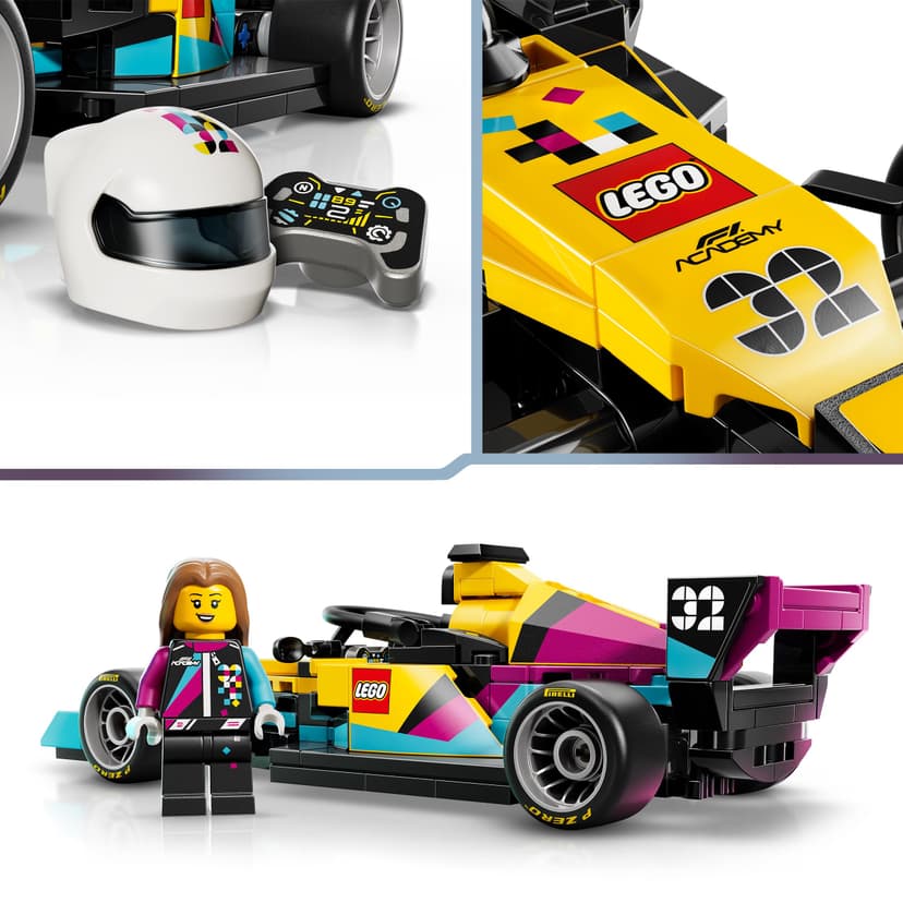 LEGO Speed Champions F1 ACADEMY Race Car Toy - Model Kit w/a Female Formula 1 Driver Minifigure - Birthday Gift for 10+ Year Old Girls, Boys & Adult Motorsport Fans - 77258 - 4