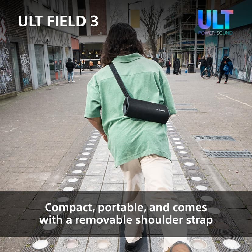 Sony ULT FIELD 3 - Portable Bluetooth Speaker with ULT POWER SOUND, 24hr Battery, IP67, Waterproof, Dustproof, Shockproof, Detachable Shoulder Strap, Compact - Off-White - 5