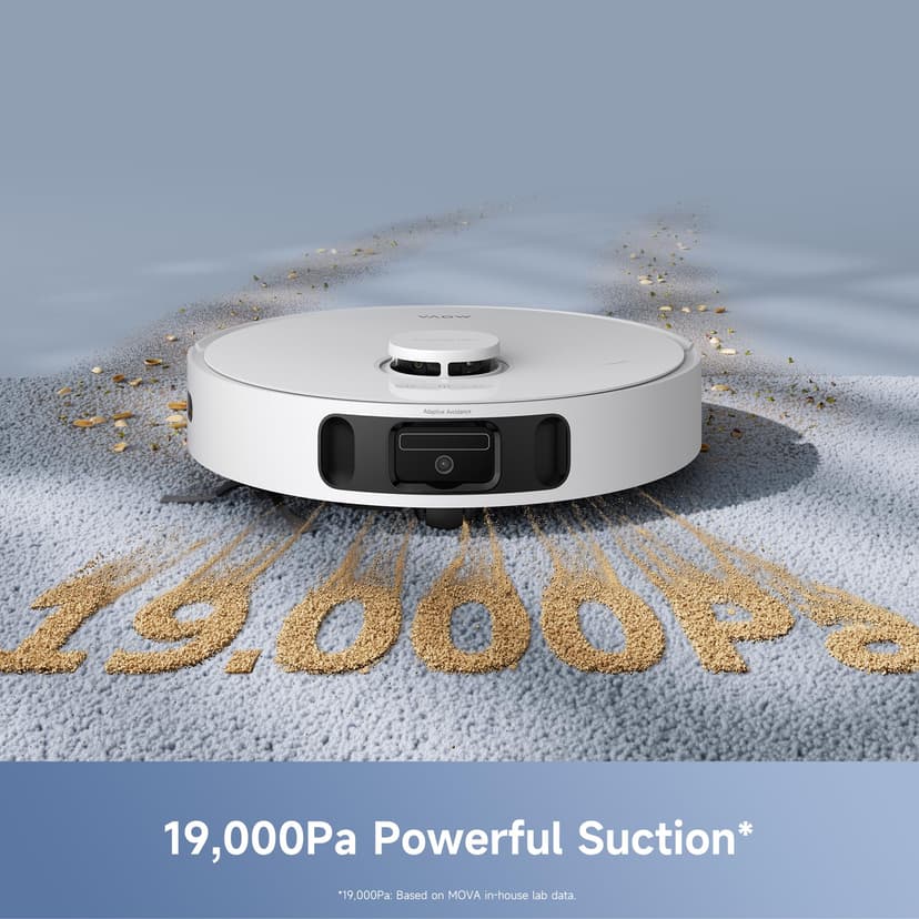 Mova E40 Ultra Robot Aspirapolvere e Lavapavimenti 19000Pa con Svuotamento Automatico, Autopulizia Panno, Sollevamento 10.5mm e Rilevamento Ultrasuoni Tappeti - 6