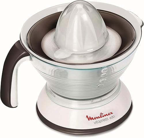 Moulinex Vitapress PC300B10 Electric Citrus Press 25 W Juice Vitamin C Orange Lemon Grapefruit Capacity 0.6 L Pulp Selector White and Dark Grey