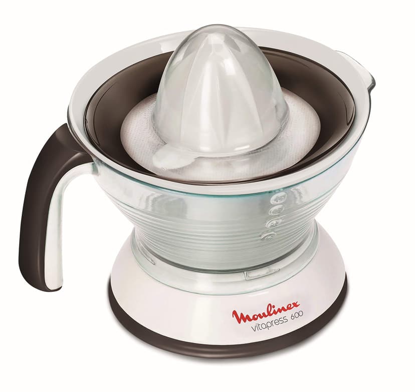 Moulinex Vitapress PC300B10 Electric Citrus Press 25 W Juice Vitamin C Orange Lemon Grapefruit Capacity 0.6 L Pulp Selector White and Dark Grey - 1
