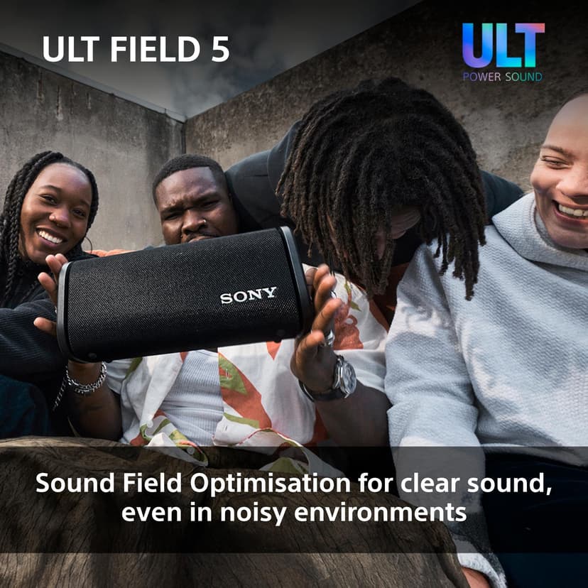 Sony ULT FIELD 5 - Powerful Bluetooth Portable Speaker, 25hr Battery, 2 x ULT POWER SOUND modes, IP67, Waterproof, Dustproof, 360 Lights, Detachable Shoulder Strap, Compact - Black - 9