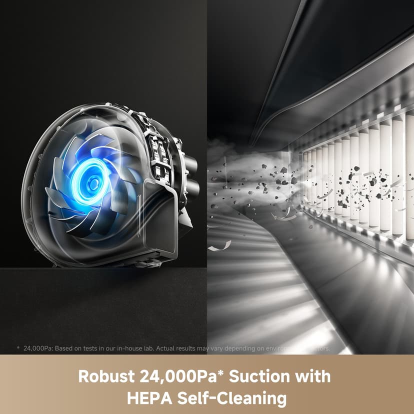 Mova V50 Ultra Complete Robot Vacuum Cleaner and Self-Emptying Scrubber with 24000 Pa Suction, Thermal Floor Wash with DuoSolution System, FlexiRise Navigation and StepMastera System Black - 5