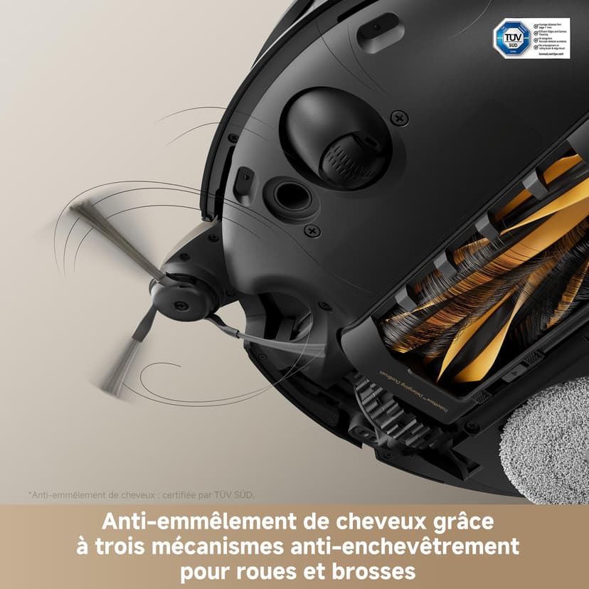 Mova V50 Ultra Complete Robot aspirateur et Laveur à vidage Automatique avec Aspiration de 24000 Pa,Lavage Thermique des sols avec système DuoSolution, Navigation FlexScope et système StepMaster Noir - 9