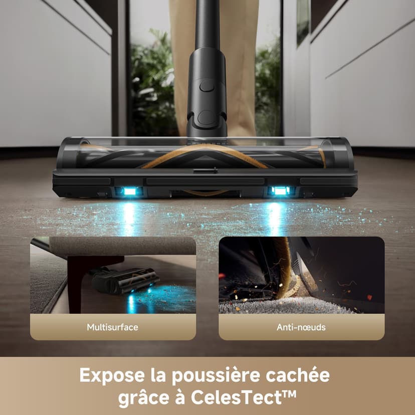 Dreame Z10 Cordless Stick Vacuum Cleaner, Suction Power of 210 AW, Max Cleaning Time of 90 Min, Filtration Efficiency of 99.99%, HEPA H14 Filter, Dust Reveal Technology, Multiple Vacuuming - 5