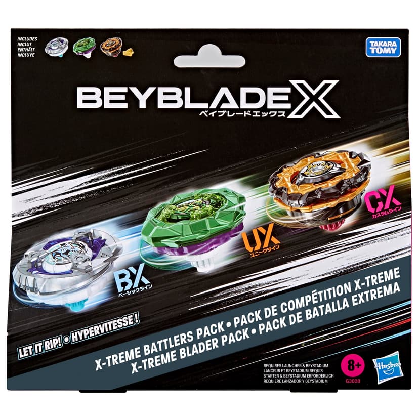 Beyblade X X-treme Battlers Pack, Includes 3 Takara Tomy Beyblade X Battling Tops Game Toys, Ages 8+ - 3