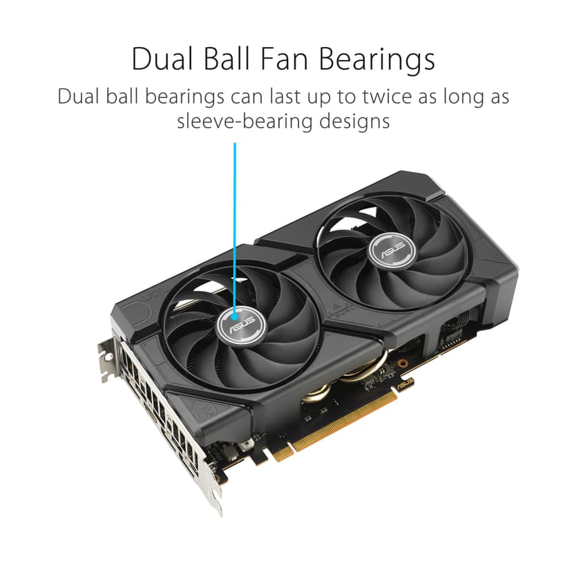 ASUS DUAL RX7600 EVO OC, 8GB DDR6, HDMI, 3 DP, 2715MHz Clock, Overclocked - 3