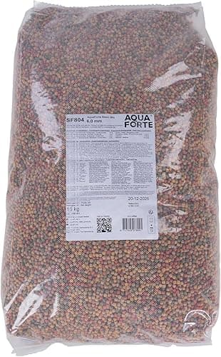 AquaForte Nourriture flottante de haute qualité pour poissons d'ornement 15 kg (± 40 litres) granulés moyens 6 mm, quatre granulés de poisson différents, protéines brutes : 32,3 %, matières grasses