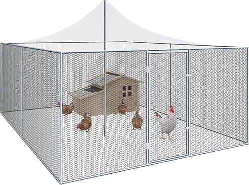 IDMarket - Volière 12m² enclos poulailler 3x4M Parc grill…