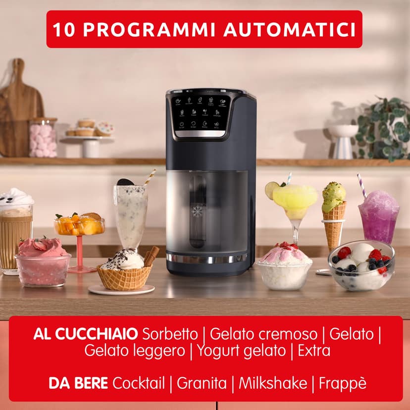 Moulinex Dolci, Ice maker, 10programs, Automatic cleaning, 1-Step Perfector Technology, MJ6038F0 - 3