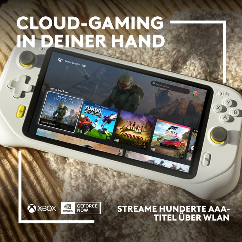 Logitech G CLOUD Console Portable, Système de Jeu Portable Longue Autonomie, Écran tactile 1080P de 18 cm, Design Léger, Xbox Cloud Gaming, NVIDIA GeForce NOW, Google Play - Blanc - 3