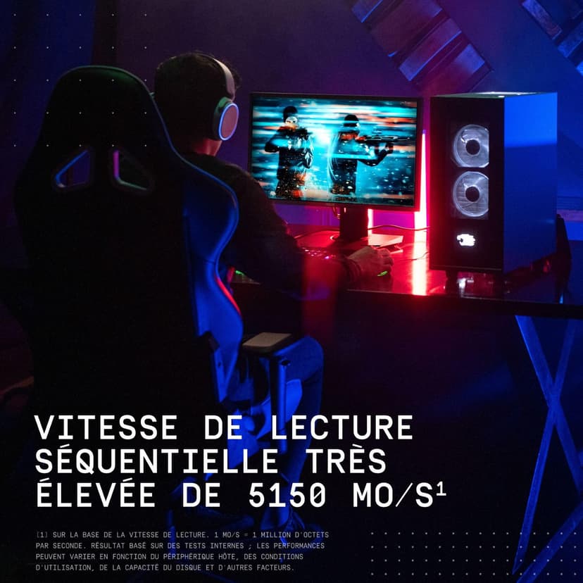 WD_BLACK SN770 SSD 1 To, Disque SSD Interne, Vitesse de lecture jusqu'à 5150 Mo/s, M.2 2280 NVMe SSD, PCIe Gen 4.0, Haute performance disque de jeu, Noir - 2