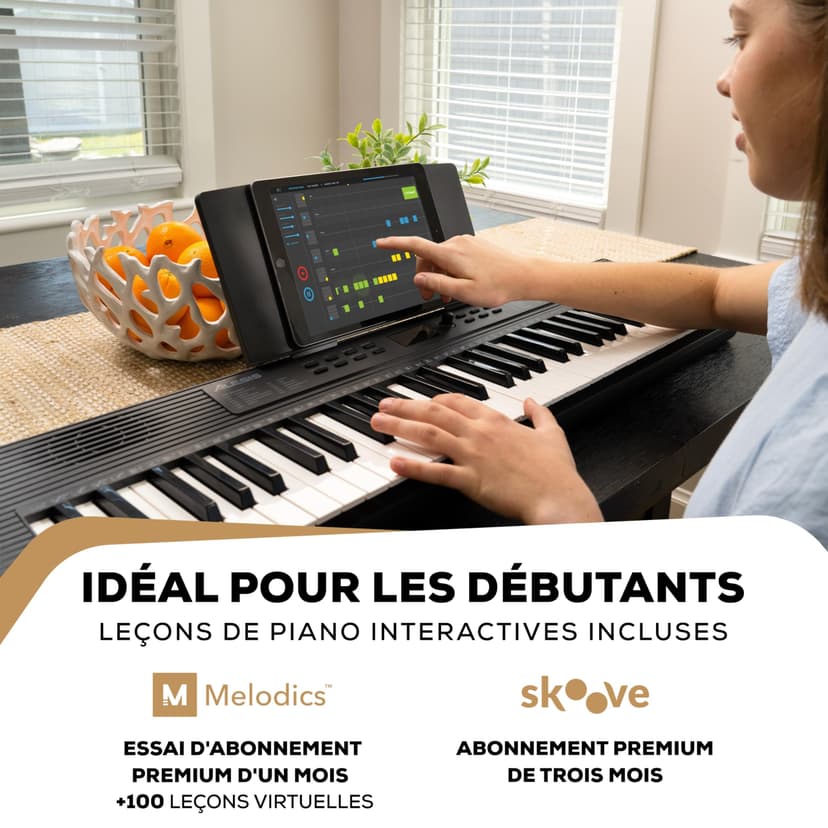 Alesis Melody 61 Keyboard Piano for Beginners with 61 Keys, Speakers, Tablet/Sheet Music Stand, 300 Sounds and Music Lessons - 2