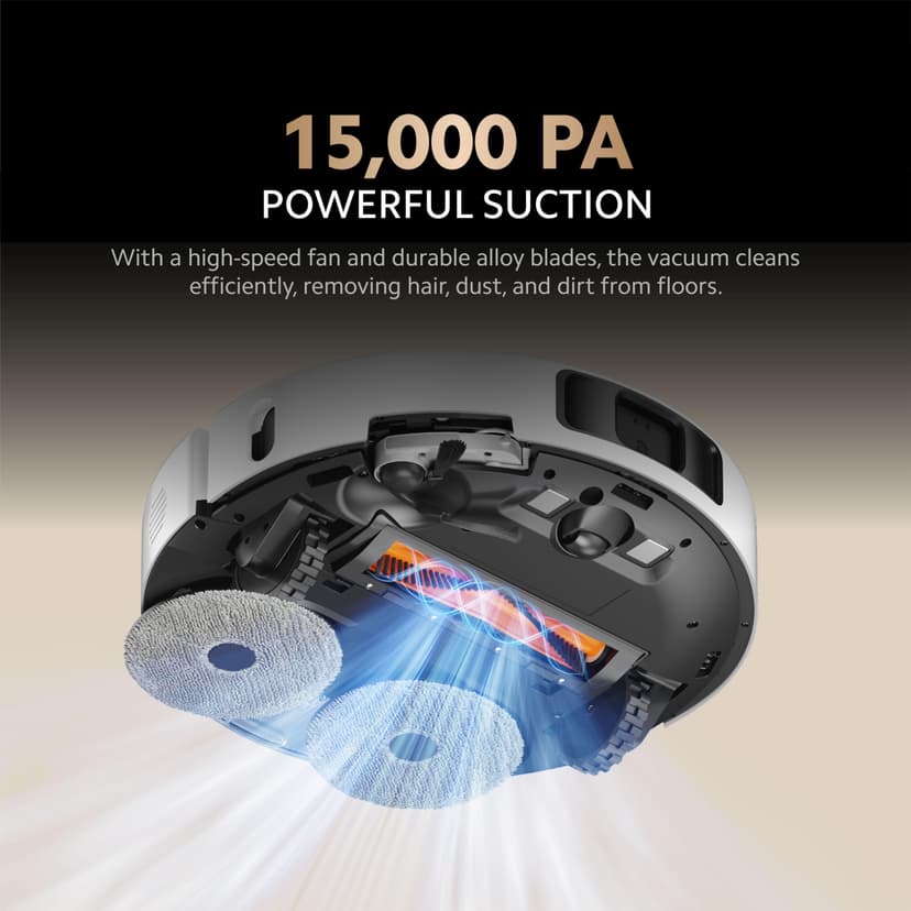 Xiaomi Robot Vacuum S40 Pro, Smart Robotic Vacuum and Mop, Auto-Extending Side Brushes, 15000Pa Suction, Hard Floor & Carpet, Remote Control via App - 5
