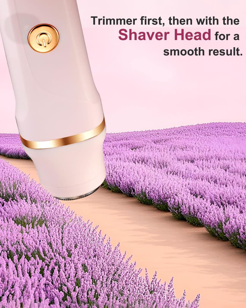 Women's Shaver, 3-in-1 Intimate Shaver for Women, Facial Hair Remover for Women, Women's Shaver Electric for Legs, Arms, Armpits and Bikini Area, Rechargeable IPX7 Waterproof Trimmer Women, Pink - 5