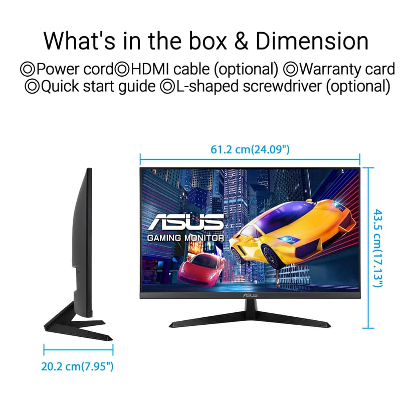 ASUS VY279HGR Eye Care Gaming Monitor – 27 inch FHD (1920x1080), IPS, 120Hz OC, SmoothMotion, 1ms MPRT, Adaptive Sync, Eye Care Plus, Blue Light Filter, Flicker Free, antibacterial, SmoothMotion - 7