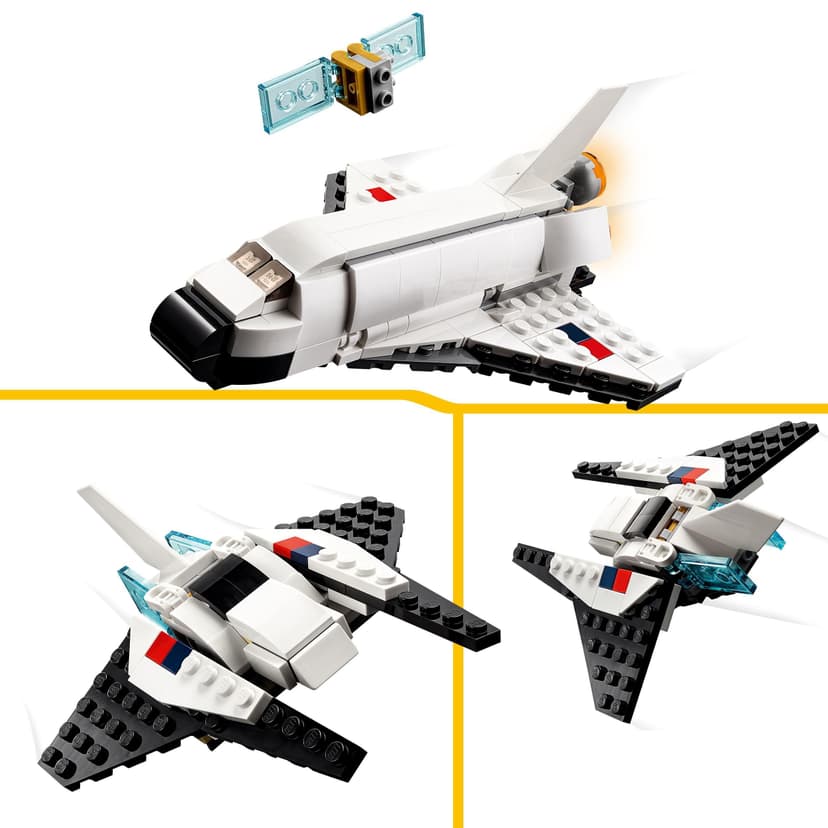 LEGO 31134 Creator 3 in 1 Space Shuttle Toy to Astronaut Figure to Spaceship, Building Toys for Kids, Boys, Girls Aged 6 and up, Creative Gift Idea - 3