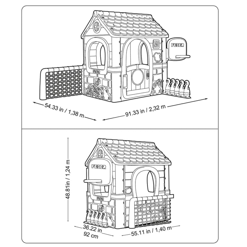 FEBER - Casual 6 Activities House, maisonnette avec 6 activités de Jeu, Accessoires Inclus pour Les Jeux, Couleurs résistantes à la lumière du Soleil, Montage Facile, +3 Ans, Famosa (FEH23000) - 8